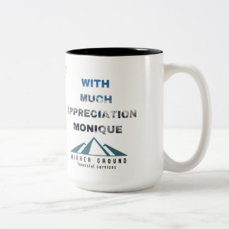 Caneca De Café Em Dois Tons Obrigados Janine