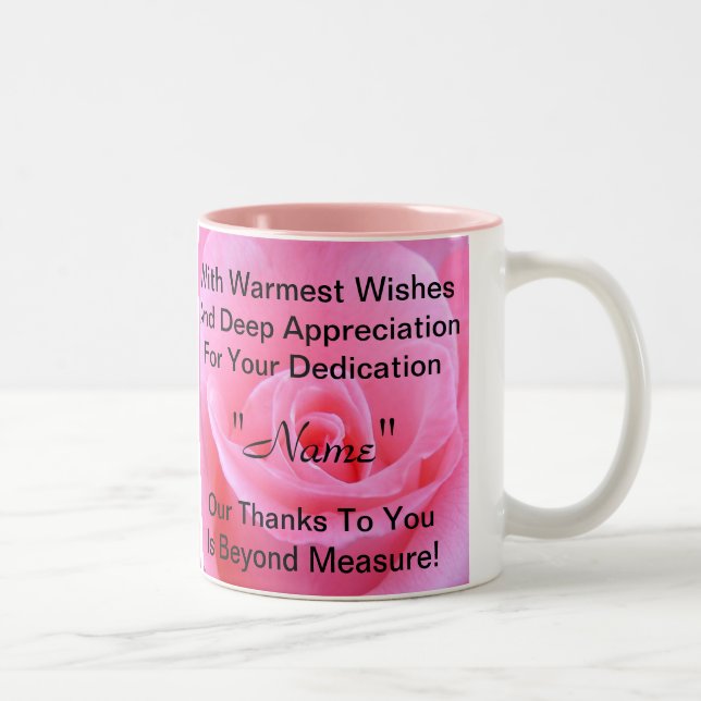 Caneca De Café Em Dois Tons Obrigados para a apreciação (Direita)
