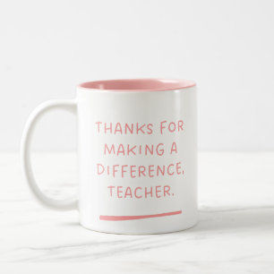 Caneca De Café Em Dois Tons Obrigados para o fazer, professor.