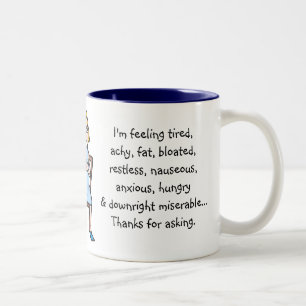 Caneca De Café Em Dois Tons Obrigados para pedir (gravidez)