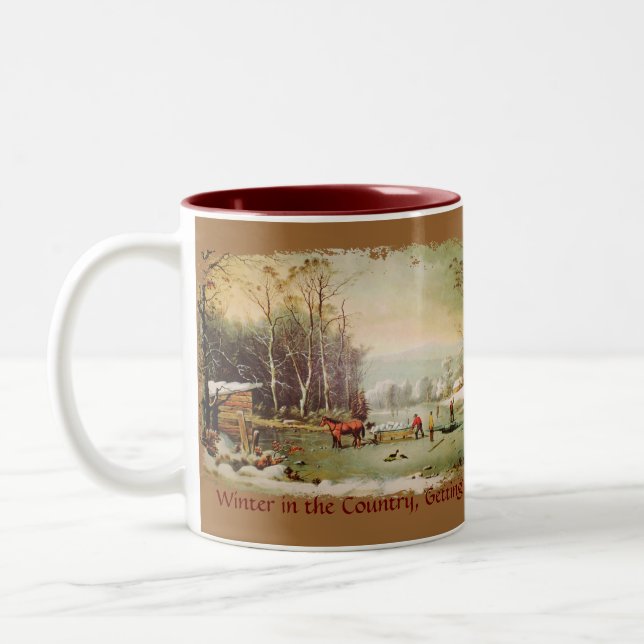 Caneca De Café Em Dois Tons Obtendo Mug De Café De Gelo (Esquerda)