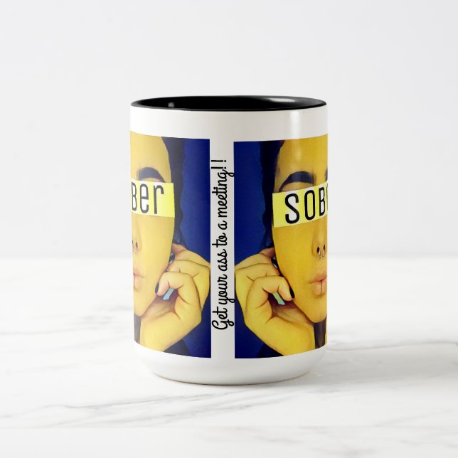 Caneca De Café Em Dois Tons Obtenha a uma reunião (Centro)