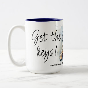 Caneca De Café Em Dois Tons Obtenha o Marketing Keys Real Estate