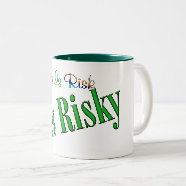 Caneca De Café Em Dois Tons Obtenha riscos (Frente Esquerda)