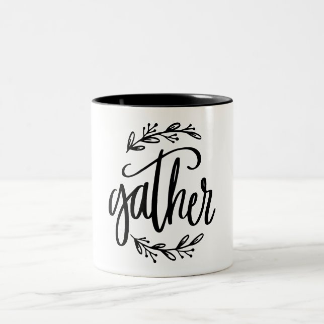 Caneca De Café Em Dois Tons Obter citação cristã inspiradora (Centro)
