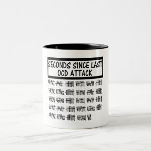 Caneca De Café Em Dois Tons OCD engraçado