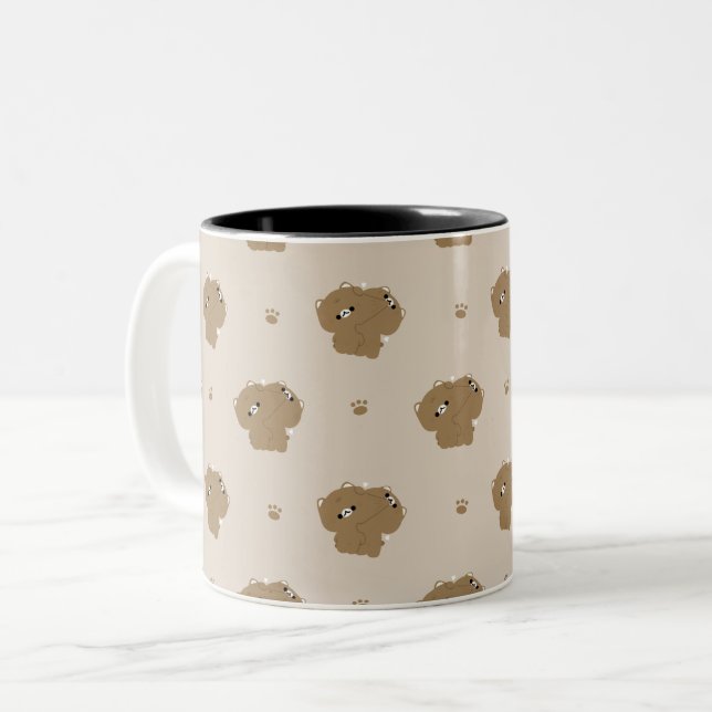 Caneca De Café Em Dois Tons Ocicat Cat Casal (Frente Esquerda)