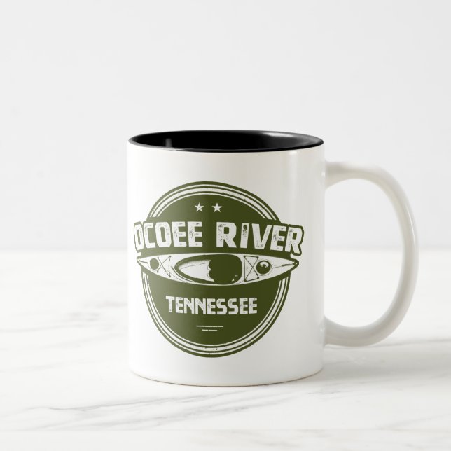 Caneca De Café Em Dois Tons Ocoee River, Tennessee (Direita)