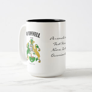 Caneca De Café Em Dois Tons O'Connell Family Crest, Tradução e Significado