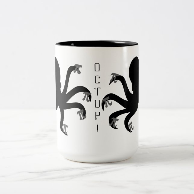 Caneca De Café Em Dois Tons Octopi Pi Day (Centro)