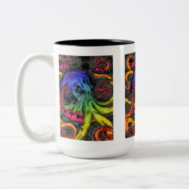 Caneca De Café Em Dois Tons Octopus
