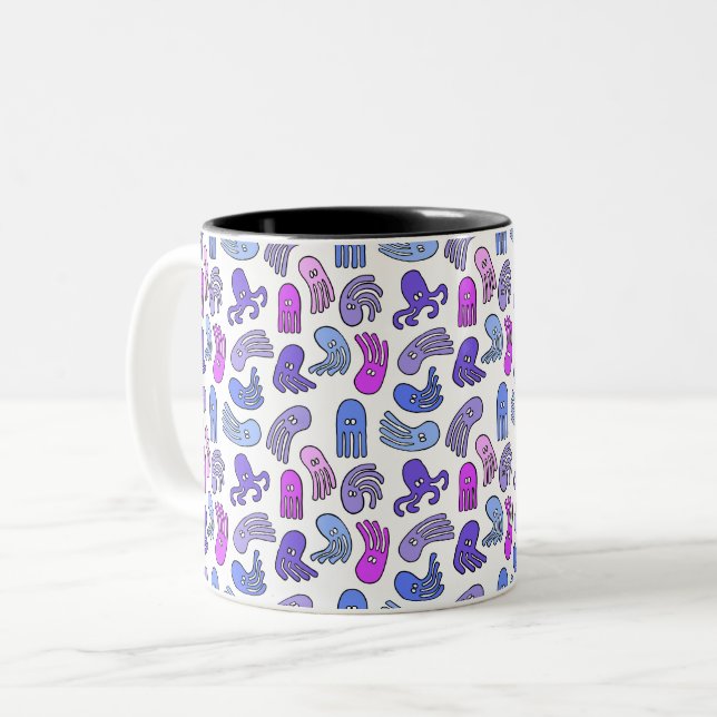 Caneca De Café Em Dois Tons Octopus Mug (Frente Esquerda)
