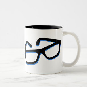 Caneca De Café Em Dois Tons Óculos de Nerd Legal