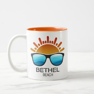 Caneca De Café Em Dois Tons Óculos de Sol Bethel Beach Virgínia