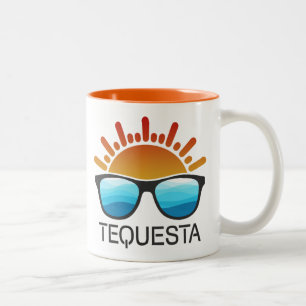 Caneca De Café Em Dois Tons Óculos de sol da Tequesta Florida