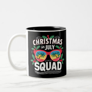 Caneca De Café Em Dois Tons Óculos de sol de Natal em Julho Esquadra Verão Pra