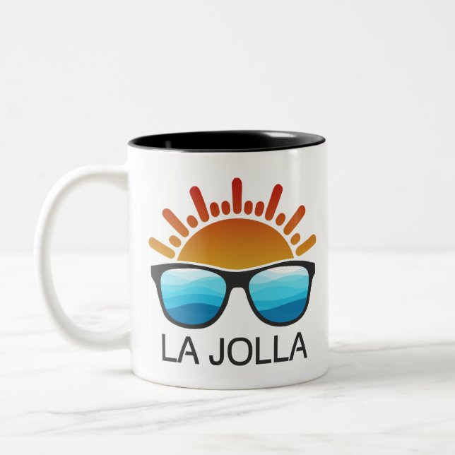 Caneca De Café Em Dois Tons Óculos de Sol La Jolla Califórnia (Esquerda)