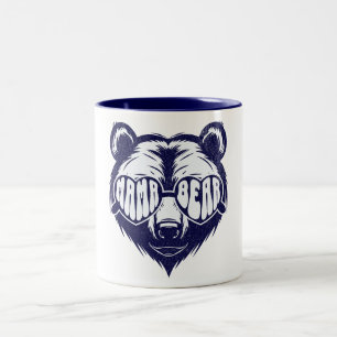 Caneca De Café Em Dois Tons Óculos de Sol Mamãe Urso – Dia das Mães Fofo