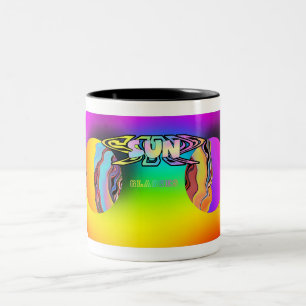 Caneca De Café Em Dois Tons ÓCULOS DE SOL MINIMALISTAS SURREAIS Novidade