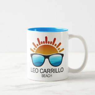 Caneca De Café Em Dois Tons Óculos de Sol Praia Leo Carrillo Califórnia
