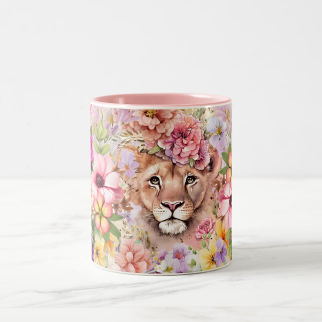 Caneca De Café Em Dois Tons Ocultando na Visão Simples (Centro)