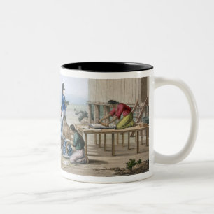 Caneca De Café Em Dois Tons Ocupações domésticas, Agagna, Guam, Filipinas,