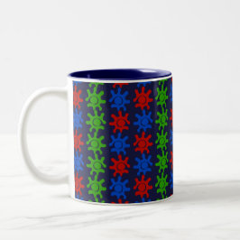 Caneca De Café Em Dois Tons Odd Abstrato Pattern Mug