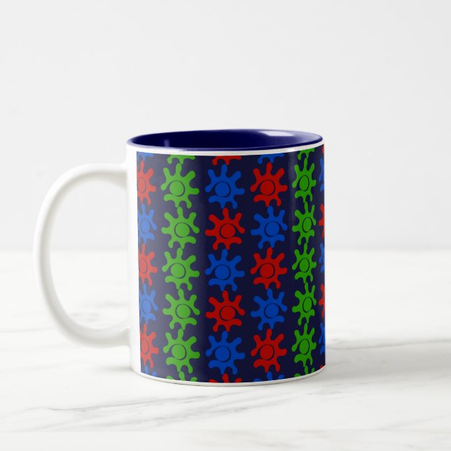 Caneca De Café Em Dois Tons Odd Abstrato Pattern Mug (Esquerda)