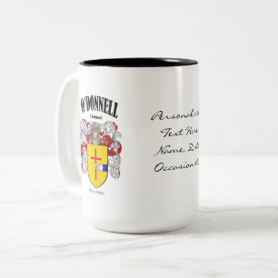 Caneca De Café Em Dois Tons O'Donnell Family Crest, Tradução e Significado