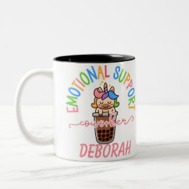 Caneca De Café Em Dois Tons Oferta de Café Personalizada do Arco-Íris Unicórni
