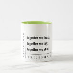 Caneca De Café Em Dois Tons Oferta Mínima Moderna de Bridesmaid Junto<br><div class="desc">Se precisar de mais alguma personalização,  por favor,  sinta-se à vontade para me enviar uma mensagem em yellowfebstudio@gmail.com.</div>