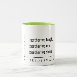 Caneca De Café Em Dois Tons Oferta Mínima Moderna de Bridesmaid Junto