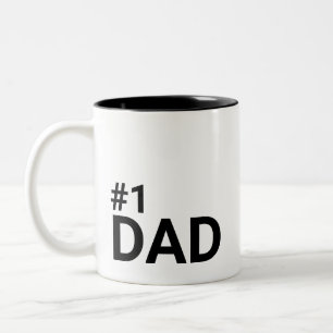 Caneca De Café Em Dois Tons Oferta Moderna Minimalista Simples de Pai Número U