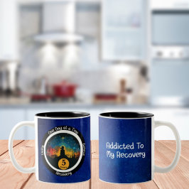 Caneca De Café Em Dois Tons Oferta personalizada de sobriedade da serenidade