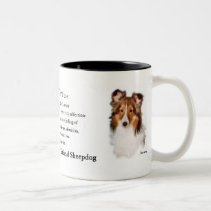 Caneca De Café Em Dois Tons Ofertas de arte Shetland Sheepdog