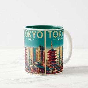 Caneca De Café Em Dois Tons Ofertas de cartão magnético viagem-vintage no Japã