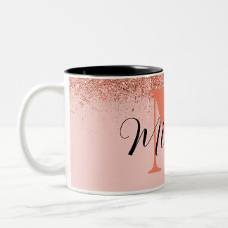 Caneca De Café Em Dois Tons Ofertas de Vintagem Dourada personalizada com Rosa