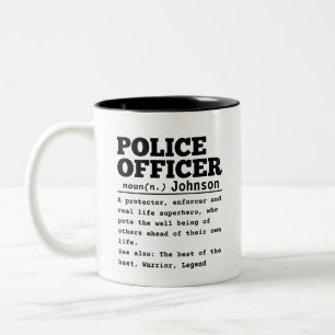 Caneca De Café Em Dois Tons Oficial de Polícia