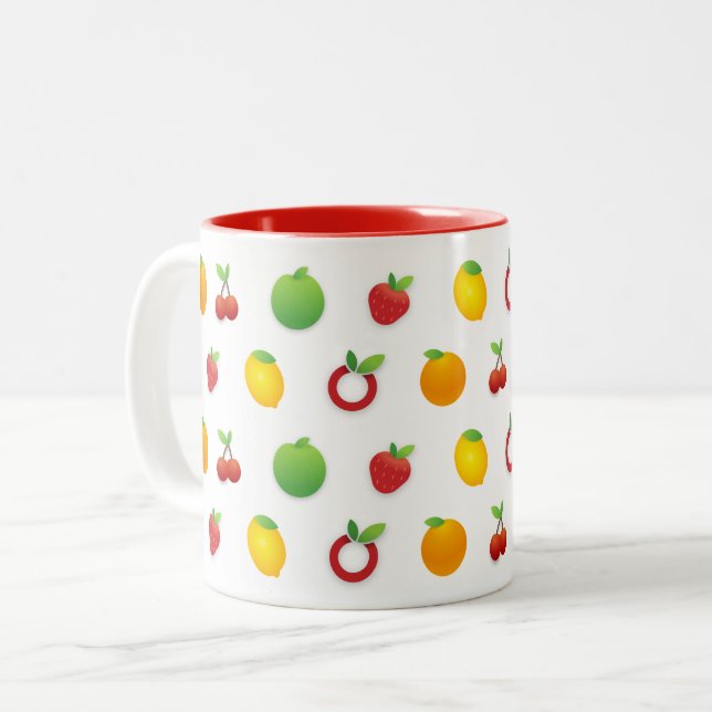 Caneca De Café Em Dois Tons OG Fruit Salad Mug (Frente Esquerda)