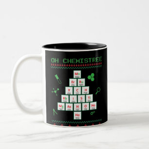 Caneca De Café Em Dois Tons Oh design engraçado do elemento de Chemistree oh