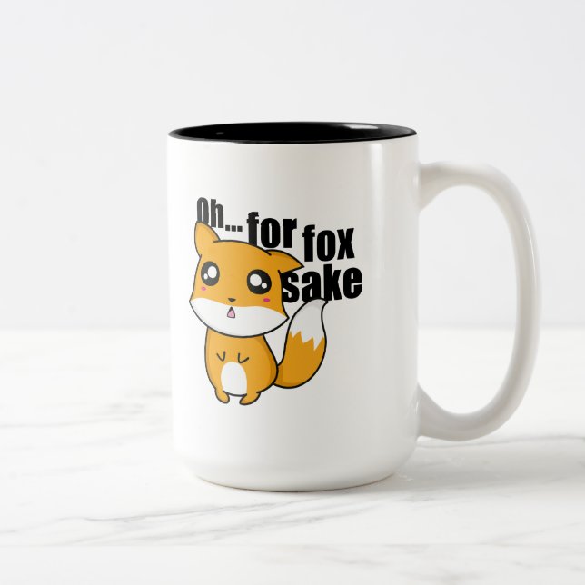 Caneca De Café Em Dois Tons Oh... Fox Sake (Direita)