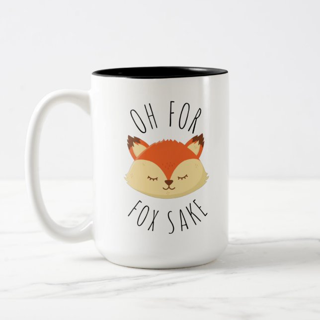 Caneca De Café Em Dois Tons Oh para Fox Sake (Esquerda)