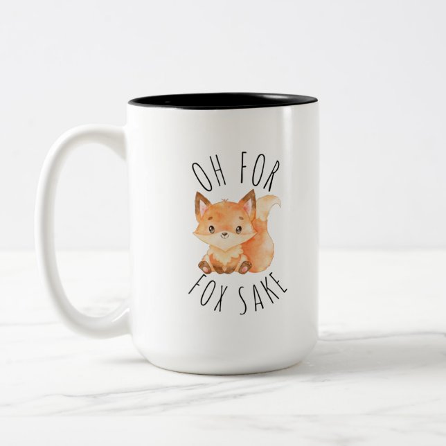 Caneca De Café Em Dois Tons Oh para Fox Sake Coffee Mug (Esquerda)