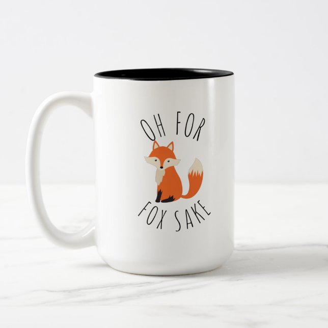 Caneca De Café Em Dois Tons Oh para Fox Sake Coffee Mug (Esquerda)