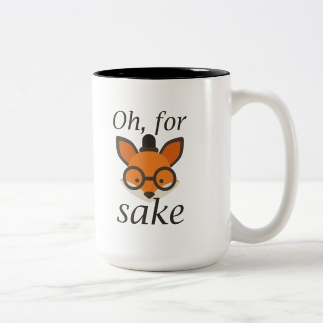 Caneca De Café Em Dois Tons Oh, Pela Fox Sake (Direita)