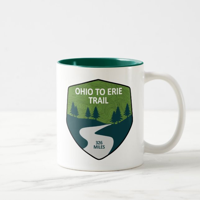 Caneca De Café Em Dois Tons Ohio To Erie Trail (Direita)