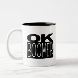 CANECA DE CAFÉ EM DOIS TONS OK BOOMER - MUG