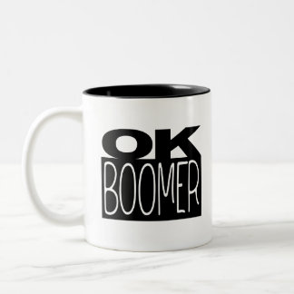 CANECA DE CAFÉ EM DOIS TONS OK BOOMER - MUG