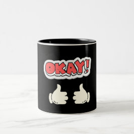 Caneca De Café Em Dois Tons Ok, Mug De Café De Duas Toneladas