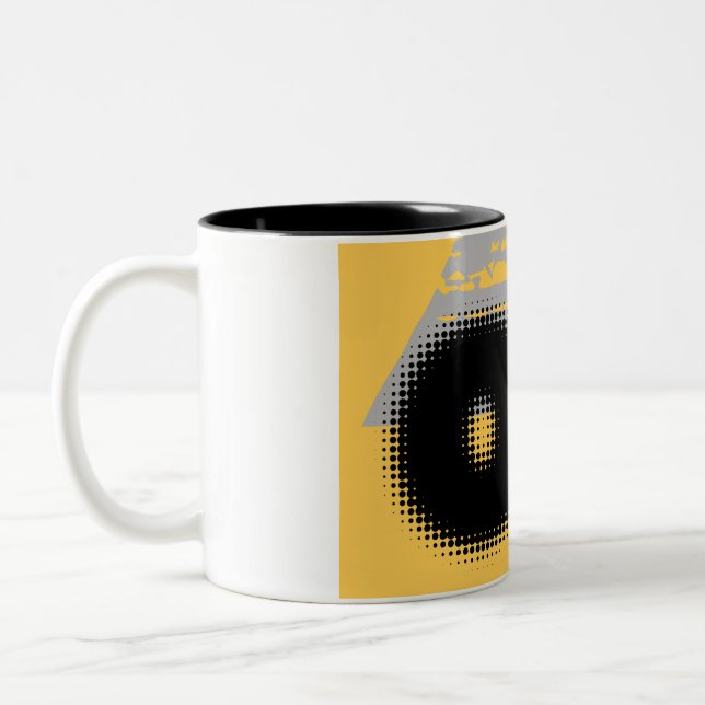 Caneca De Café Em Dois Tons OK Vibes - Simples e Negrito" (Esquerda)